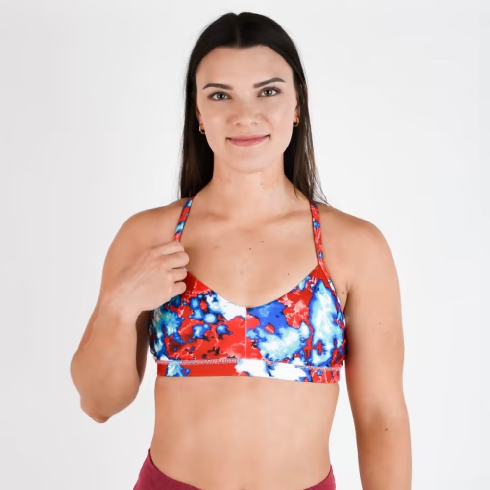 FLEO Red White and Blue Marble Reinette Bra